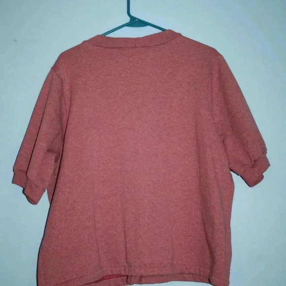 The Vermont Country Store Vintage Button Front Sweatshirt Cardigan XL Dusty Rose - Picture 7 of 12